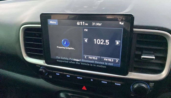 2019 Hyundai VENUE SX PLUS 1.0 TURBO DCT, Petrol, Automatic, 44,210 km, Infotainment system - GPS Card not working/missing