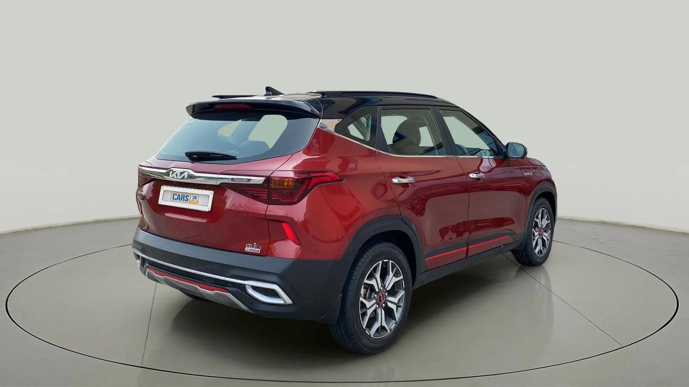 2021 KIA SELTOS GTX PLUS 1.4 PETROL DCT DUAL TONE, Petrol, Automatic, 24,223 km, Right Back Diagonal