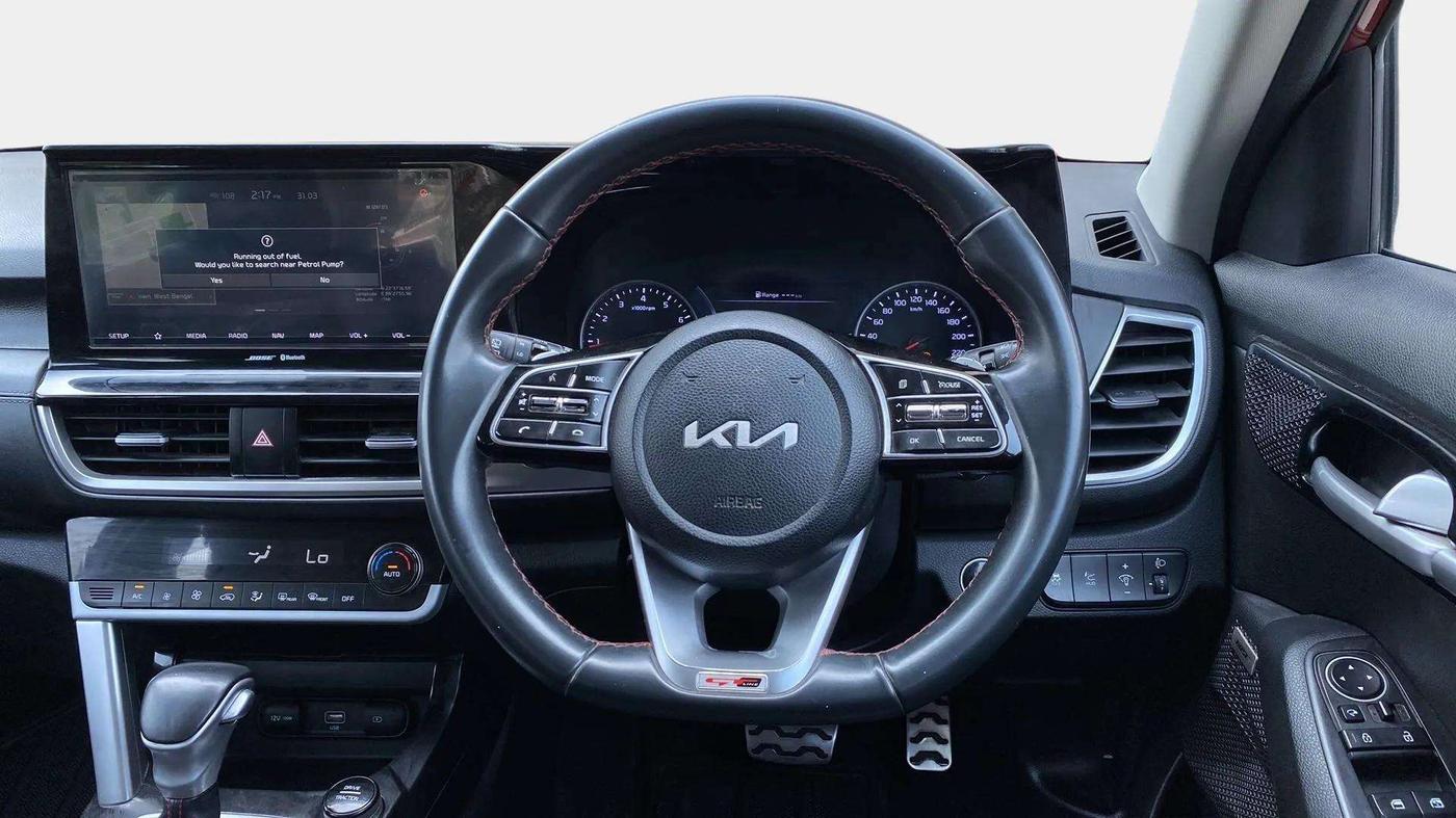 2021 KIA SELTOS GTX PLUS 1.4 PETROL DCT DUAL TONE, Petrol, Automatic, 24,223 km, Steering Wheel Close Up