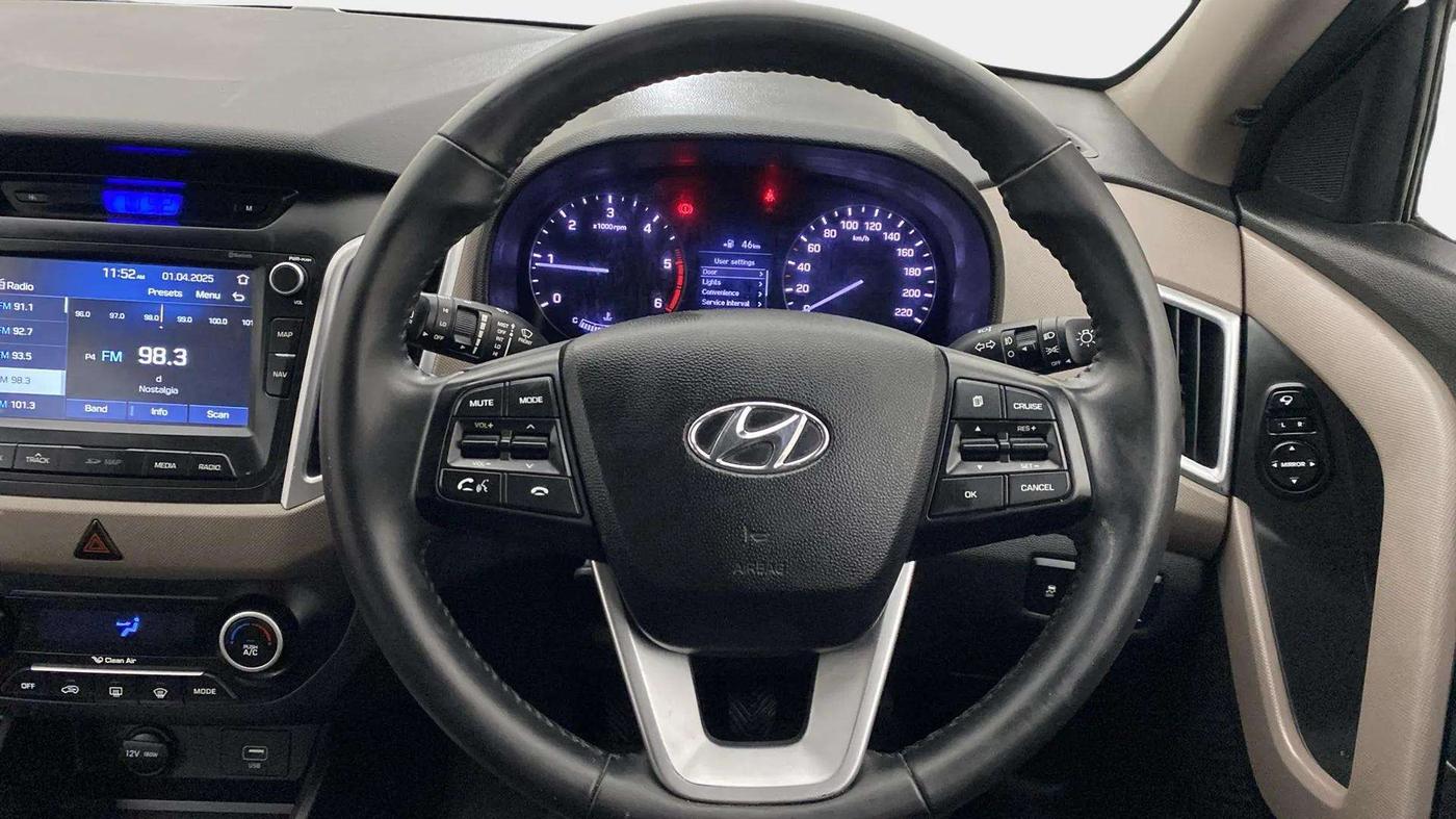 2018 Hyundai Creta SX (O) 1.6 DIESEL, Diesel, Manual, 25,240 km, Steering Wheel Close Up