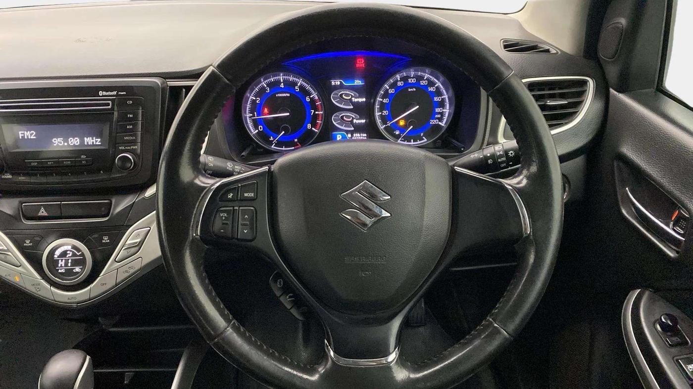 2017 Maruti Baleno ZETA CVT PETROL 1.2, Petrol, Automatic, 59,262 km, Steering Wheel Close Up