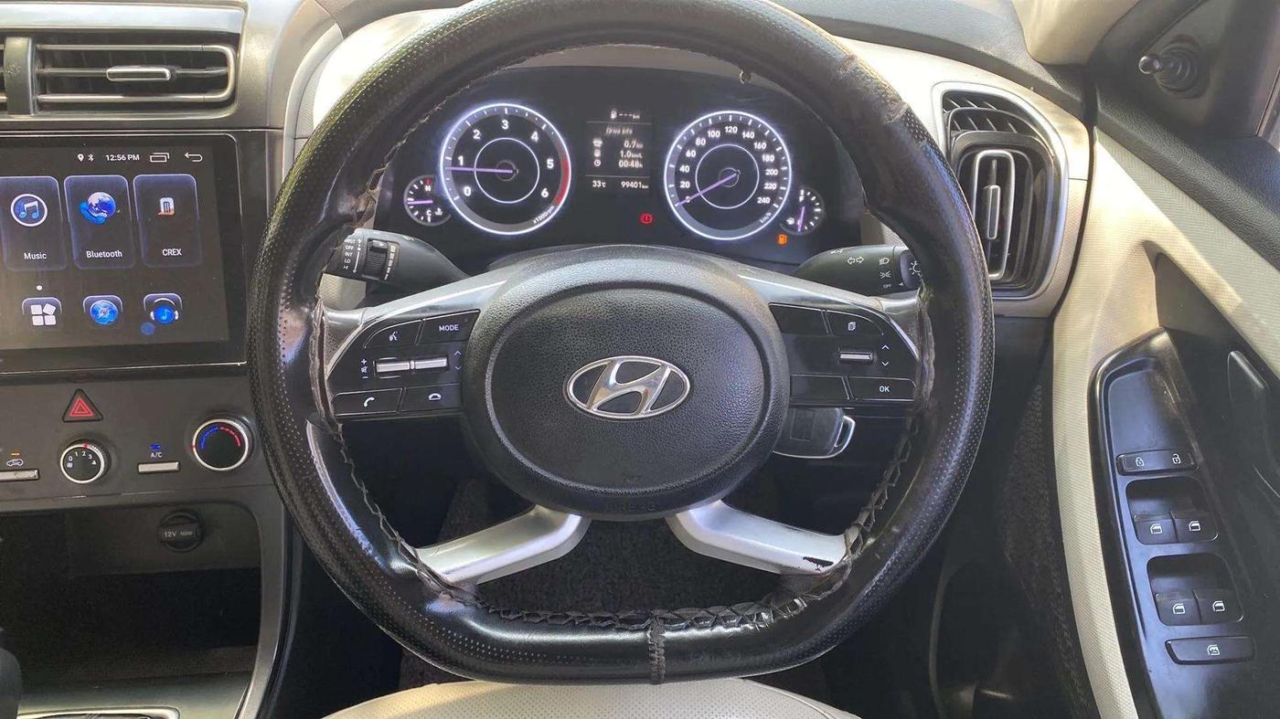 2021 Hyundai Creta E 1.5 DIESEL, Diesel, Manual, 99,400 km, Steering Wheel Close Up