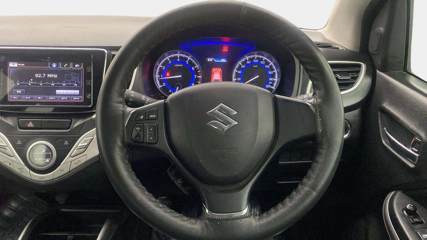 2017 Maruti Baleno ALPHA PETROL 1.2, Petrol, Manual, 23,696 km, Steering Wheel Close Up