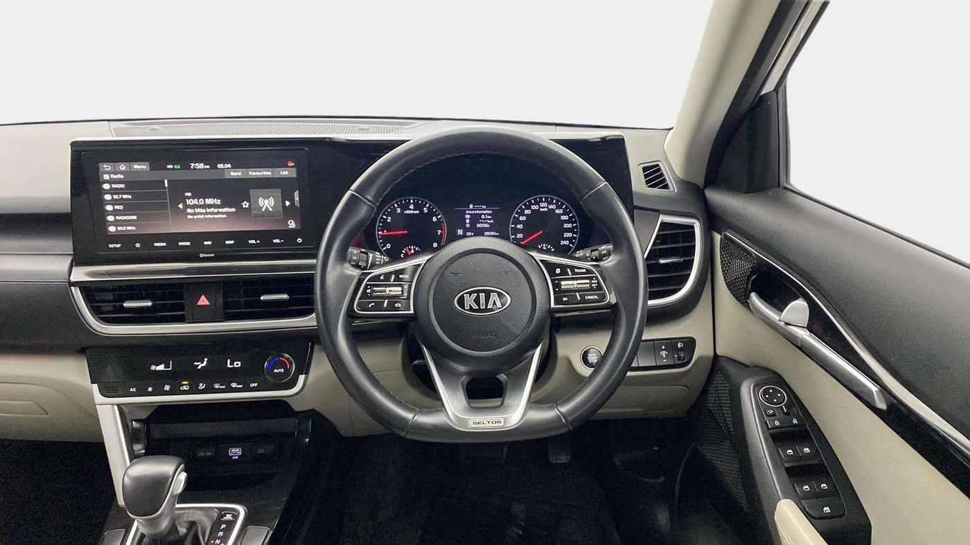 2021 KIA SELTOS HTX IVT 1.5 PETROL, Petrol, Automatic, 38,096 km, Steering Wheel Close Up