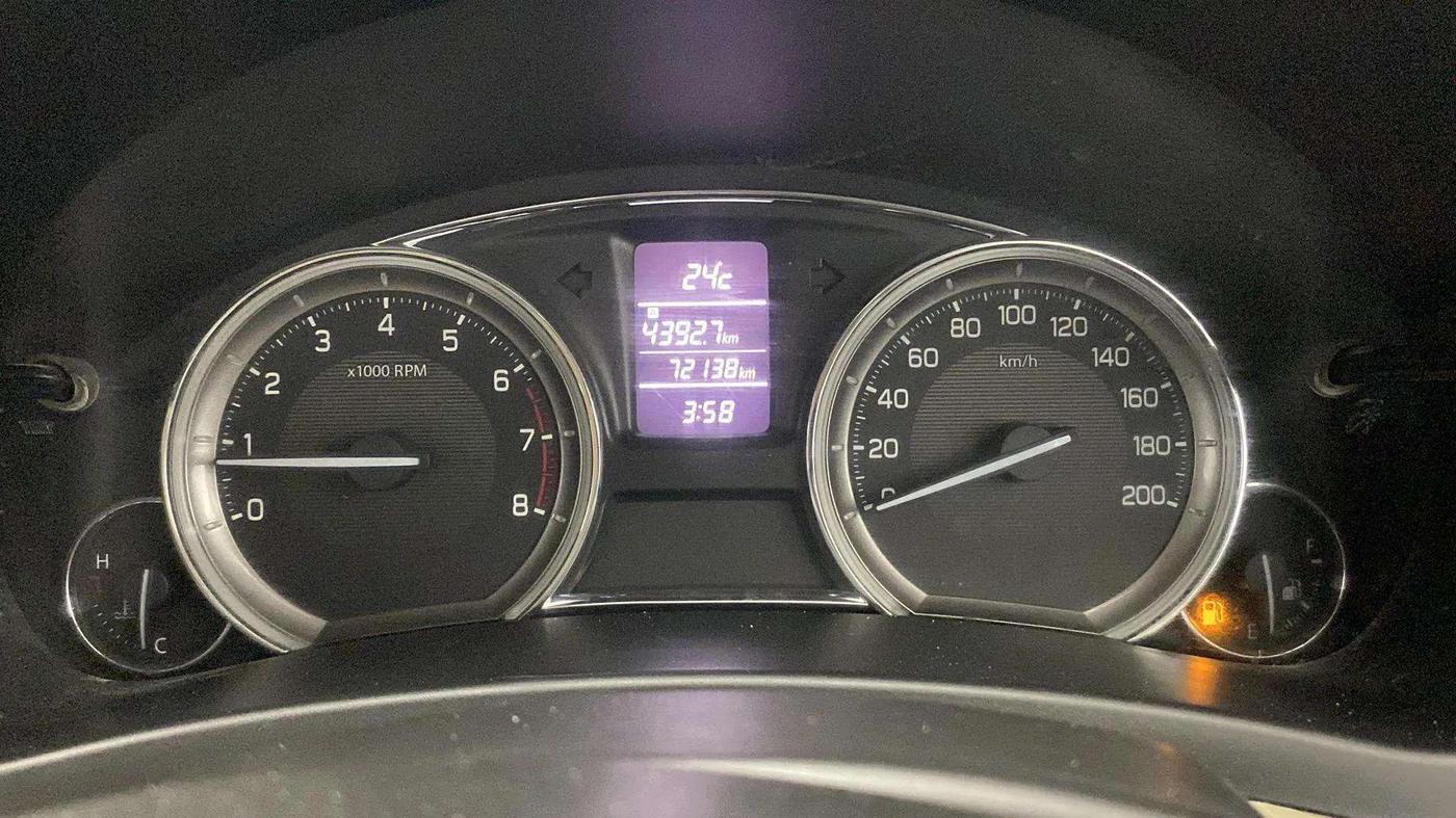 2015 Maruti Ciaz ZXI+, Petrol, Manual, 72,198 km, Odometer Image