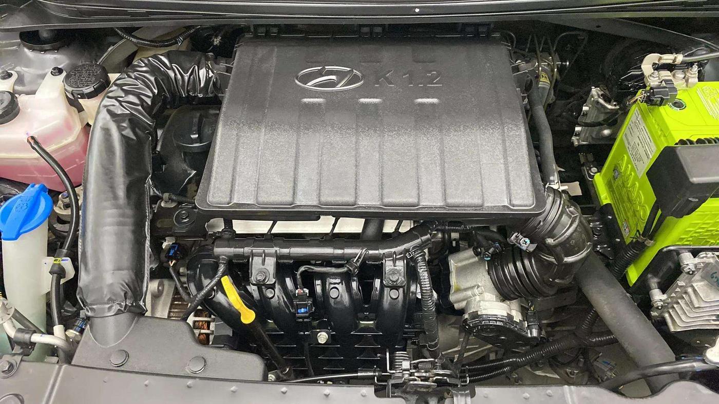 2021 Hyundai AURA SX PLUS 1.2 AMT, Petrol, Automatic, 63,557 km, Engine View