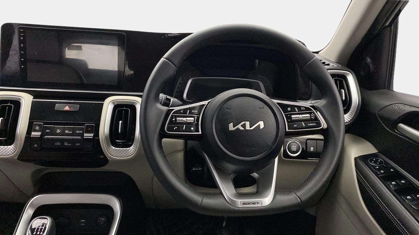 2022 KIA SONET HTX 1.0 IMT, Petrol, Manual, 10,368 km, Steering Wheel Close Up
