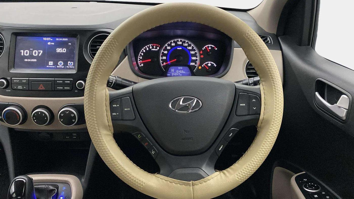 2018 Hyundai Grand i10 SPORTZ AT 1.2 KAPPA VTVT, Petrol, Automatic, 34,854 km, Steering Wheel Close Up