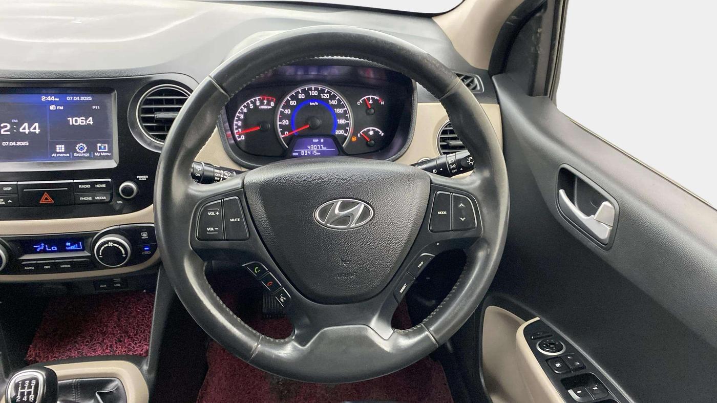 2018 Hyundai Grand i10 ASTA 1.2 KAPPA VTVT, Petrol, Manual, 83,472 km, Steering Wheel Close Up