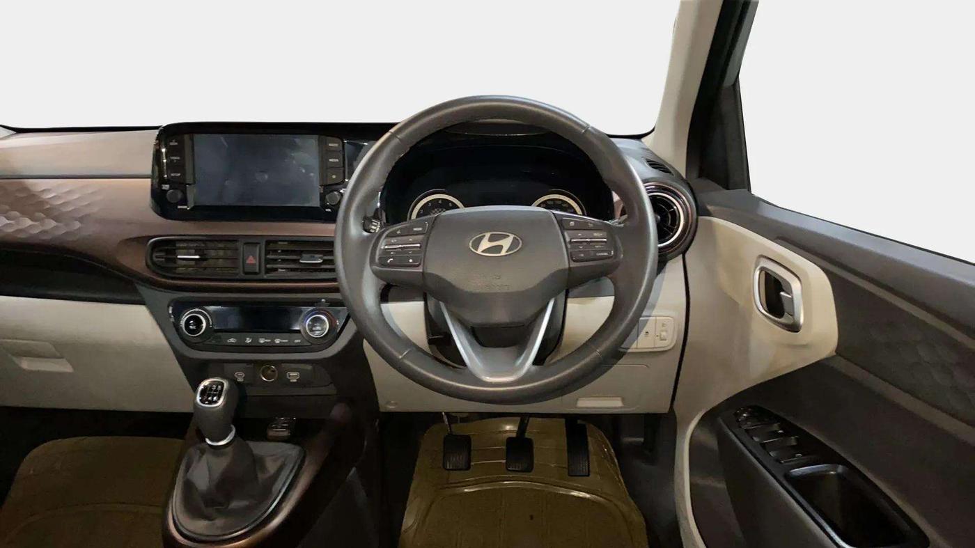 2023 Hyundai AURA SX 1.2 (O), Petrol, Manual, 46,003 km, Steering Wheel Close Up