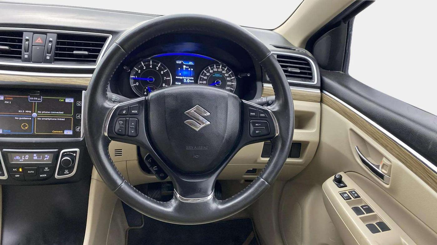 2019 Maruti Ciaz ALPHA 1.5 SHVS PETROL, Petrol, Manual, 58,795 km, Steering Wheel Close Up