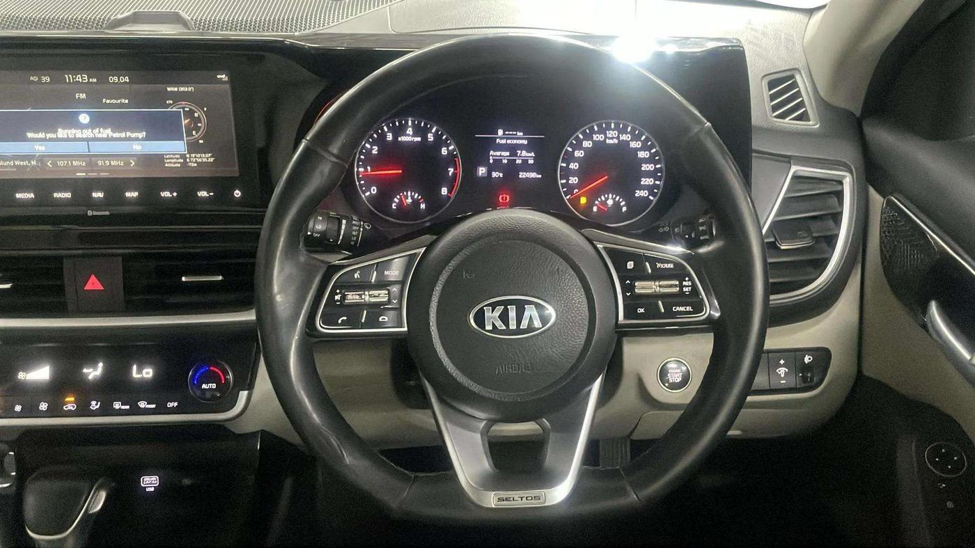 2021 KIA SELTOS HTX IVT 1.5 PETROL, Petrol, Automatic, 22,635 km, Steering Wheel Close Up