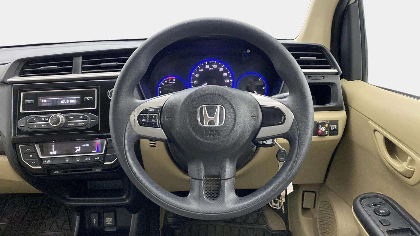 2017 Honda Amaze 1.2L I-VTEC S OPT, CNG, Manual, 68,908 km, Steering Wheel Close Up
