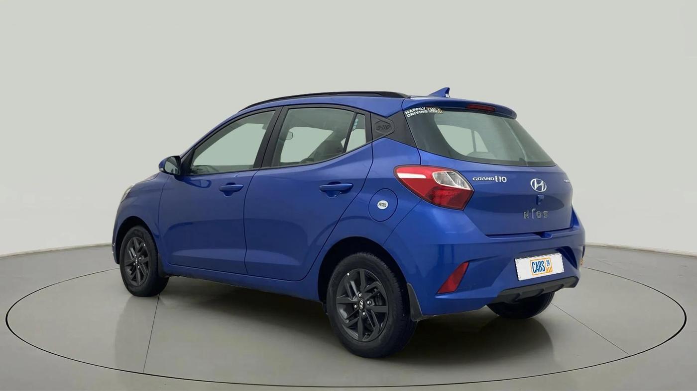2019 Hyundai GRAND I10 NIOS SPORTZ AMT 1.2 KAPPA VTVT, Petrol, Automatic, 24,323 km, Left Back Diagonal