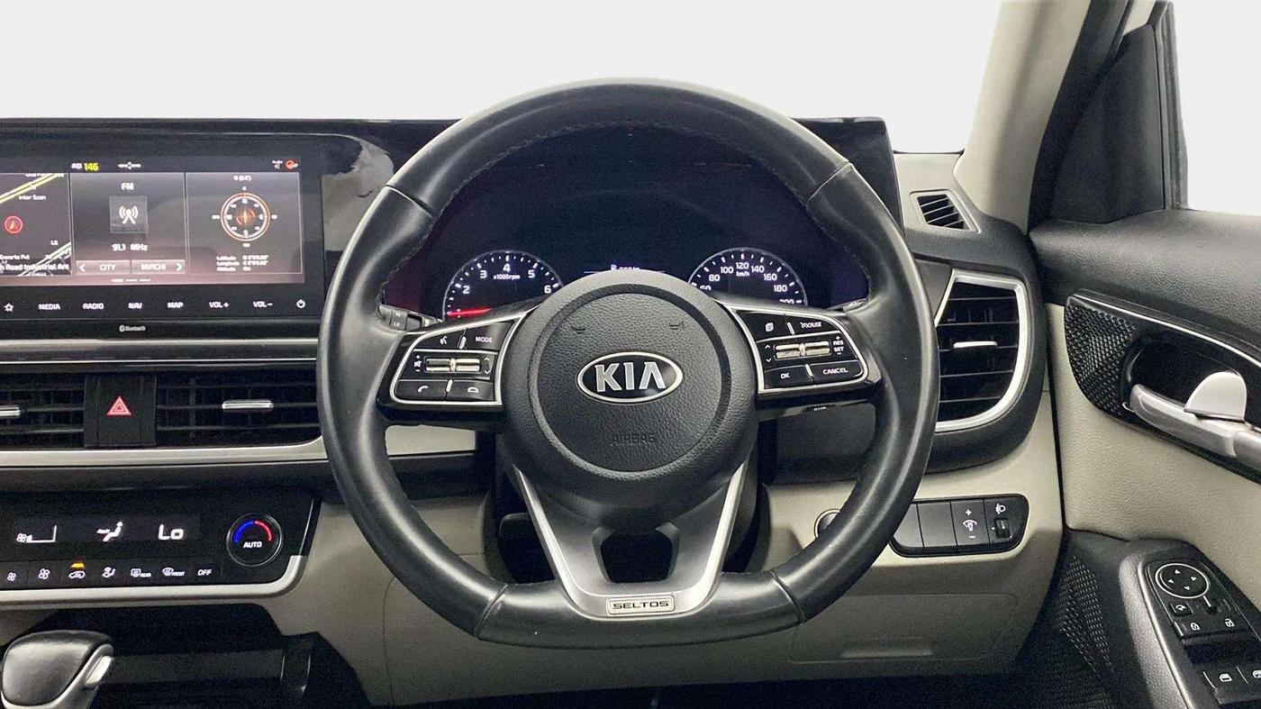 2021 KIA SELTOS HTX IVT 1.5 PETROL, Petrol, Automatic, 45,372 km, Steering Wheel Close Up