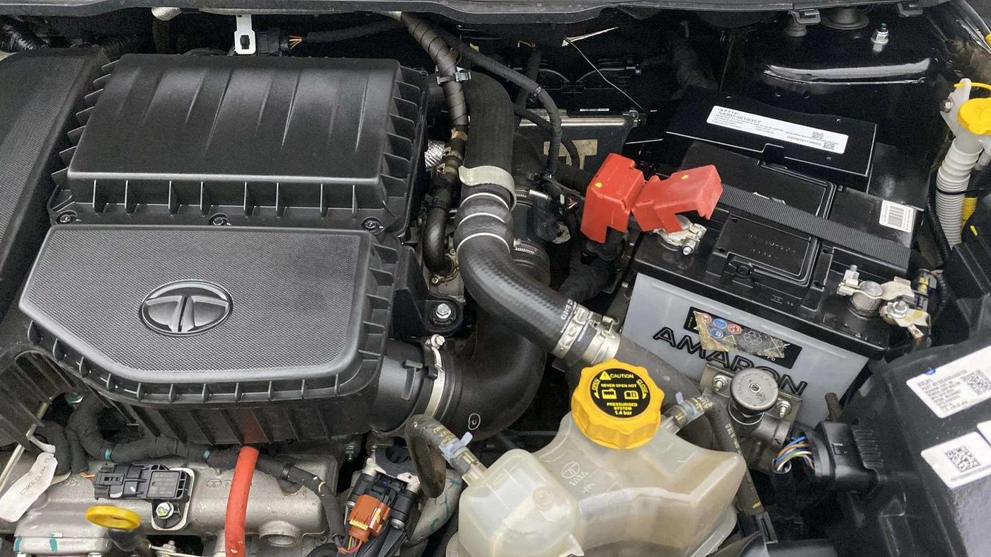 2023 Tata NEXON XZ PLUS LUX SUNROOF RED DARK DIESEL, Diesel, Manual, 2,489 km, Engine View - Left
