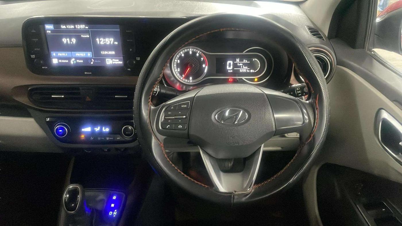 2020 Hyundai AURA SX PLUS 1.2 AMT, Petrol, Automatic, 52,325 km, Steering Wheel Close Up