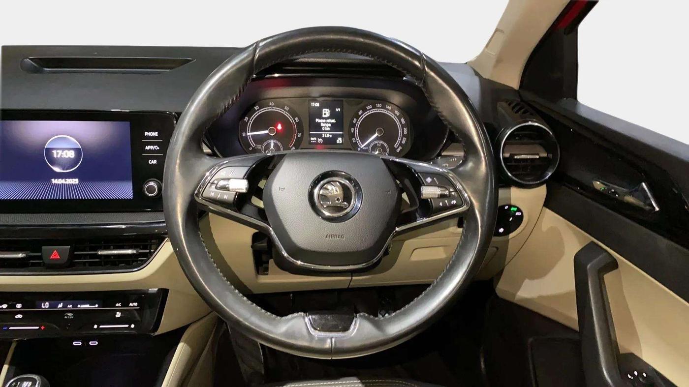 2022 Skoda SLAVIA AMBITION 1.0L TSI MT, Petrol, Manual, 23,367 km, Steering Wheel Close Up