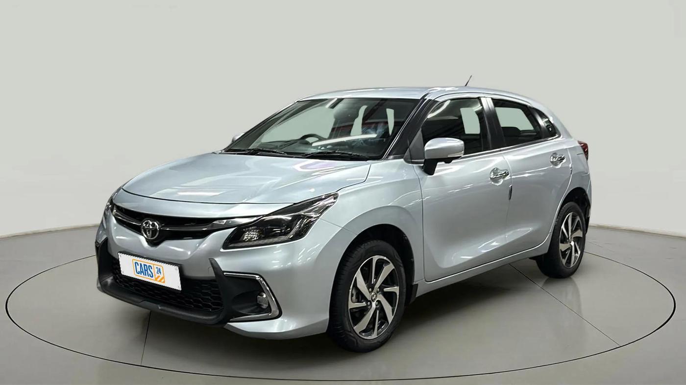 2022 Toyota Glanza V AMT, Petrol, Automatic, 27,087 km, Left Front Diagonal