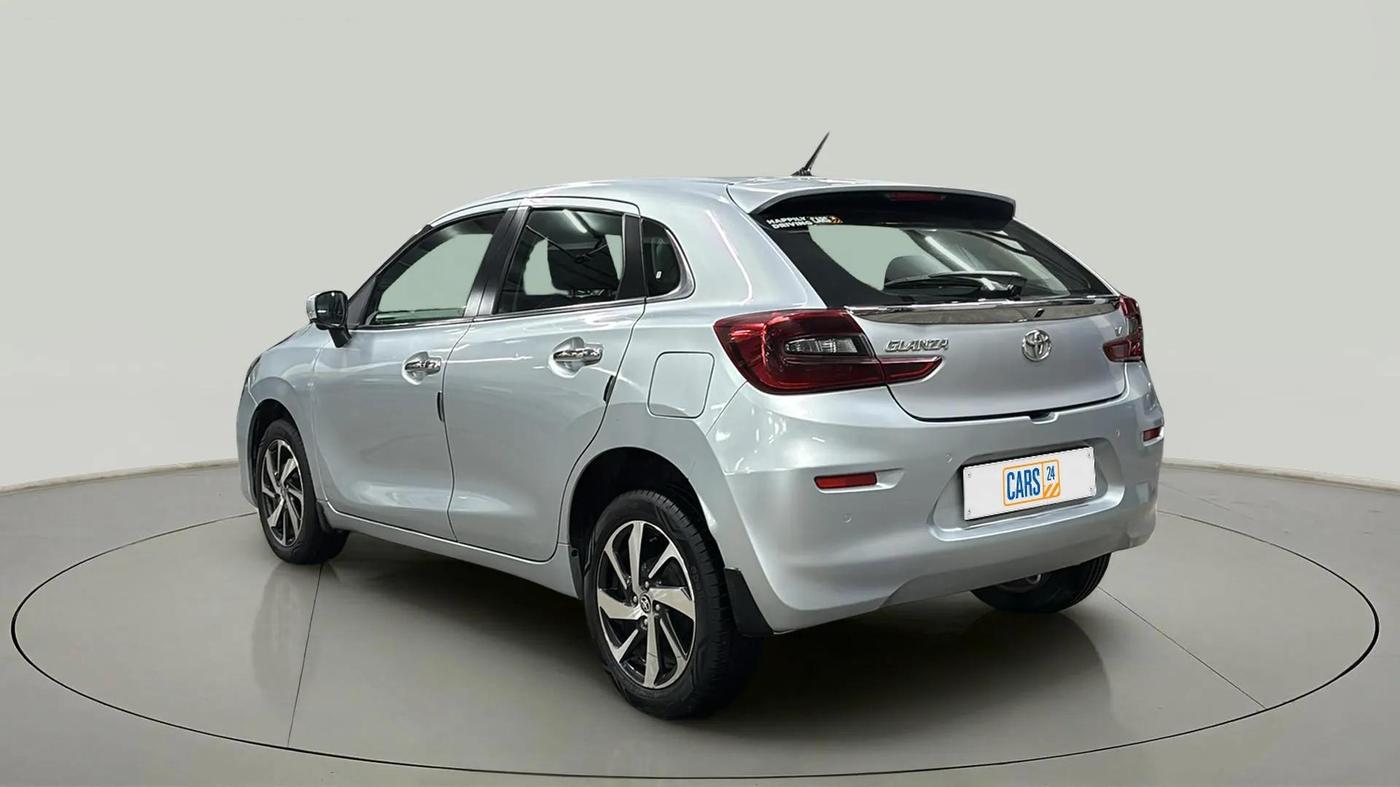 2022 Toyota Glanza V AMT, Petrol, Automatic, 27,087 km, Left Back Diagonal