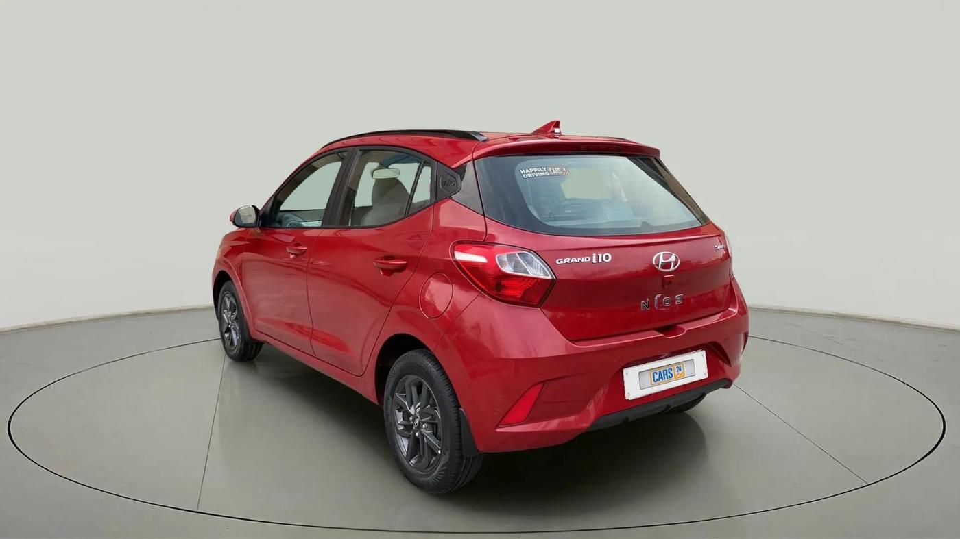2020 Hyundai GRAND I10 NIOS SPORTZ AMT 1.2 KAPPA VTVT, Petrol, Automatic, 23,162 km, Left Back Diagonal