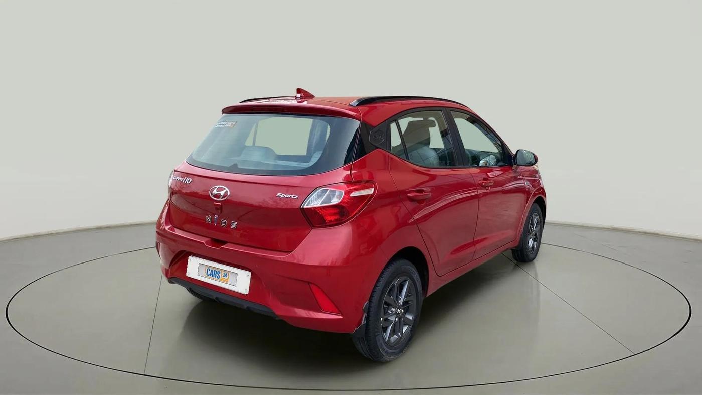 2020 Hyundai GRAND I10 NIOS SPORTZ AMT 1.2 KAPPA VTVT, Petrol, Automatic, 23,162 km, Right Back Diagonal