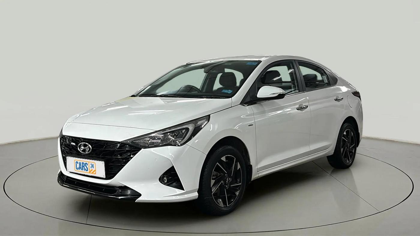 2021 Hyundai Verna SX (O) 1.0 TURBO DCT, Petrol, Automatic, 21,143 km, Left Front Diagonal