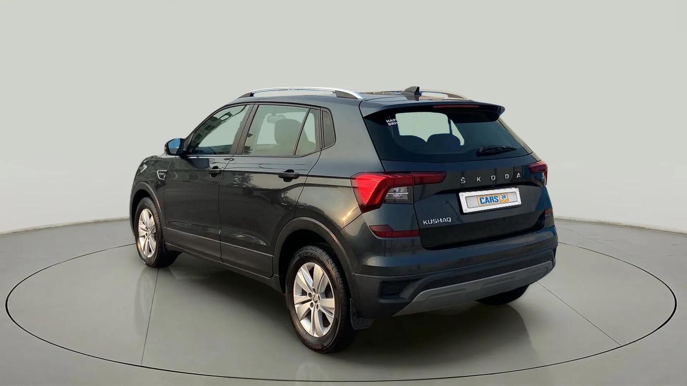 2021 Skoda KUSHAQ AMBITION 1.0L TSI AT, Petrol, Automatic, 34,656 km, Left Back Diagonal