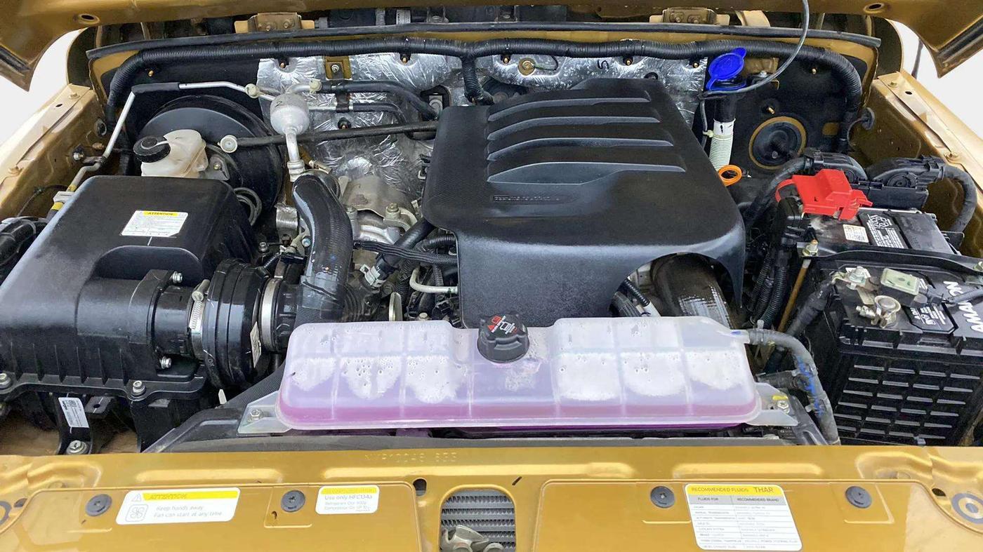 2023 Mahindra Thar LX P 2WD AT HT, Petrol, Automatic, 8,471 km, Engine View