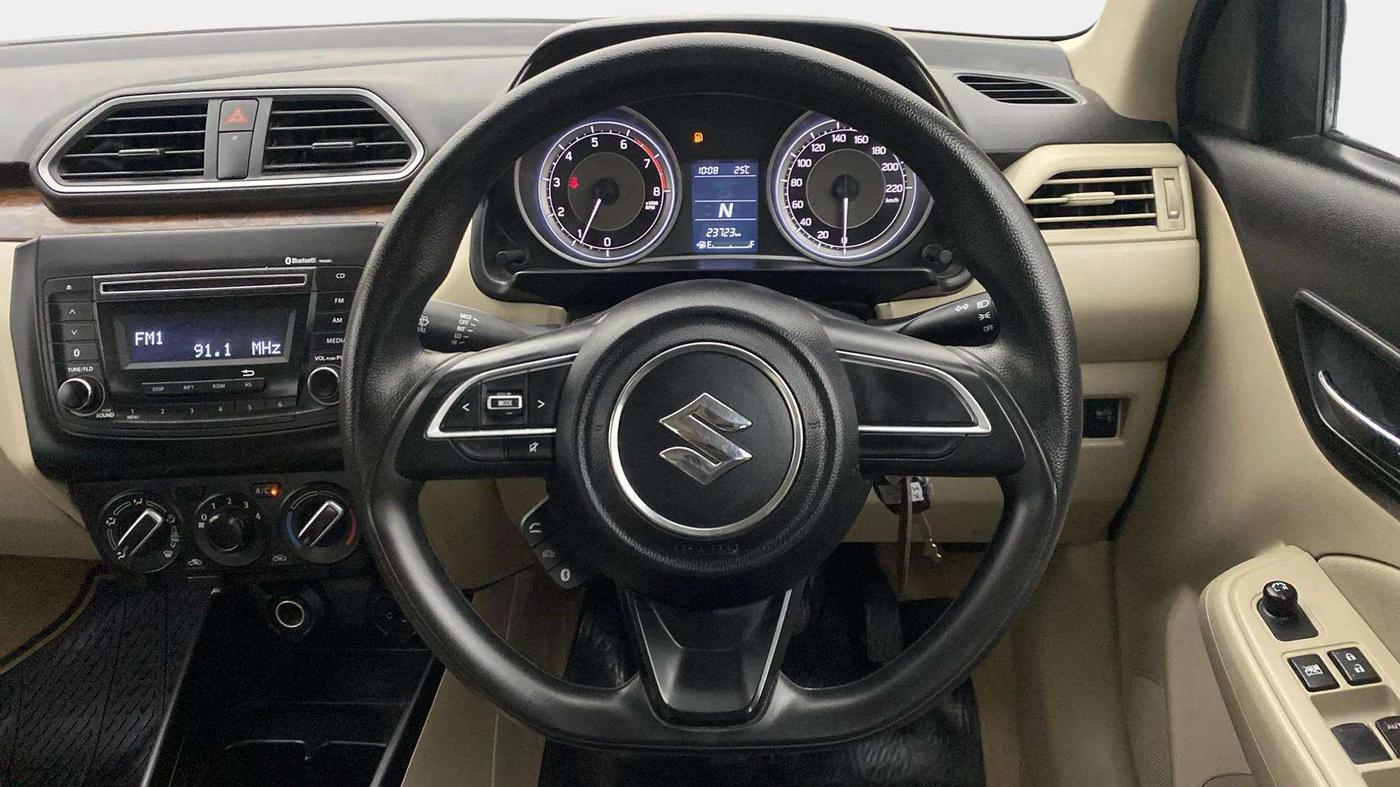 2018 Maruti Dzire VXI AMT, Petrol, Automatic, 23,701 km, Steering Wheel Close Up