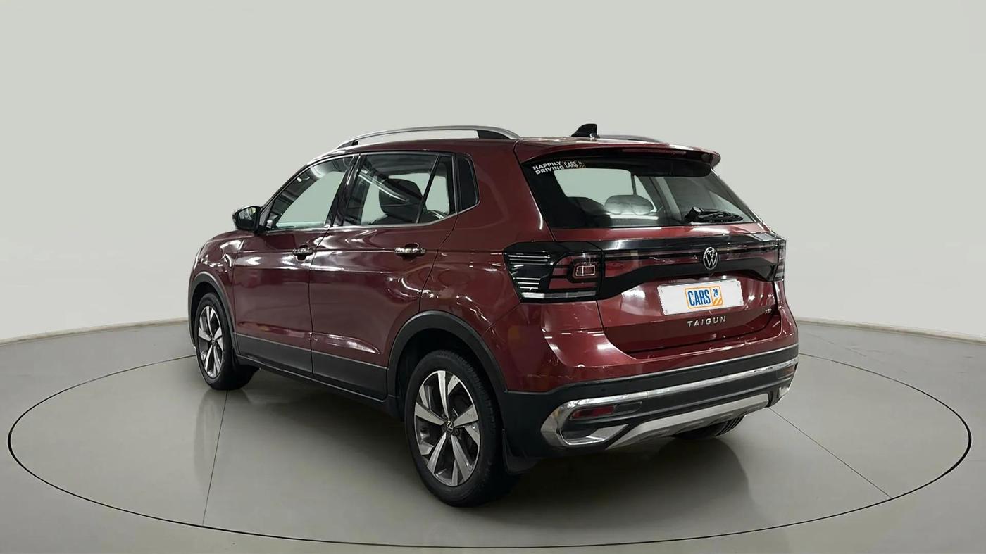 2022 Volkswagen TAIGUN TOPLINE 1.0 TSI AT, Petrol, Automatic, 35,611 km, Left Back Diagonal