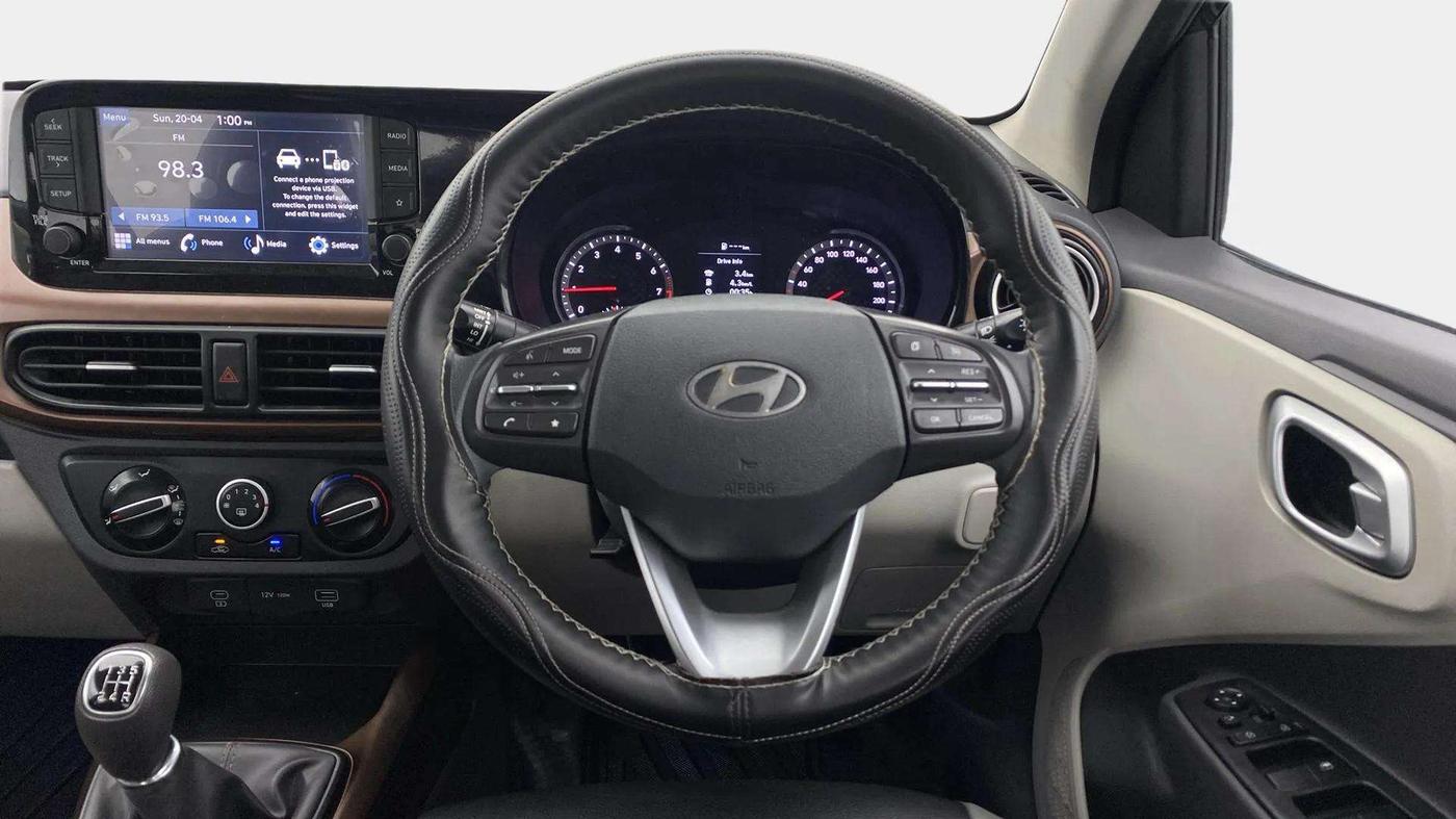 2023 Hyundai AURA SX 1.2, Petrol, Manual, 16,250 km, Steering Wheel Close Up