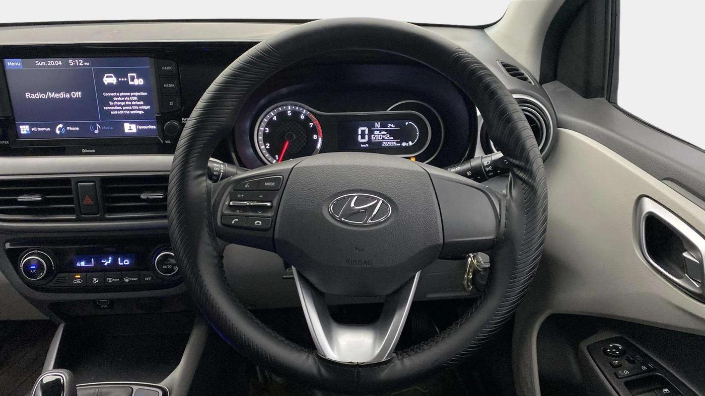 2021 Hyundai GRAND I10 NIOS SPORTZ AMT 1.2 KAPPA VTVT, Petrol, Automatic, 27,050 km, Steering Wheel Close Up