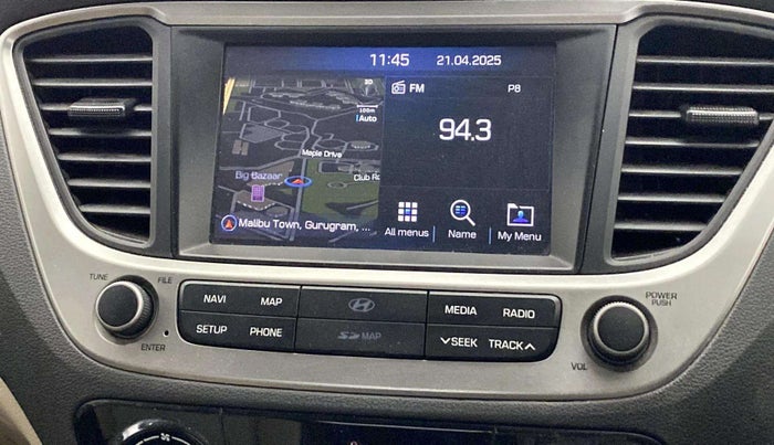 2017 Hyundai Verna 1.6 VTVT SX (O) AT, Petrol, Automatic, 37,334 km, Infotainment system - Rear speakers missing / not working