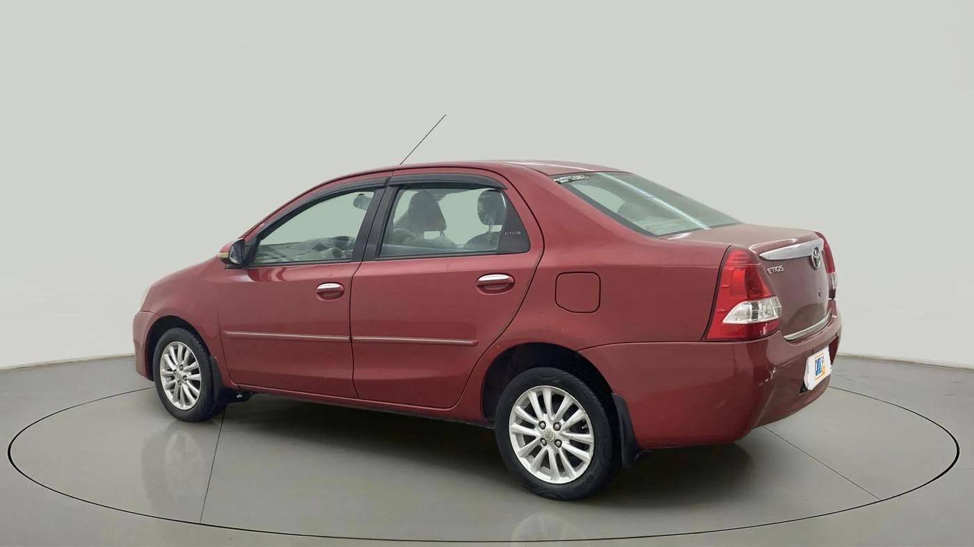 2014 Toyota Etios V, Petrol, Manual, 73,091 km, Left Back Diagonal