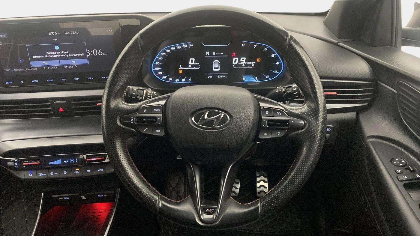 2021 Hyundai NEW I20 N LINE N8 1.0 TURBO GDI IMT, Petrol, Manual, 53,852 km, Steering Wheel Close Up