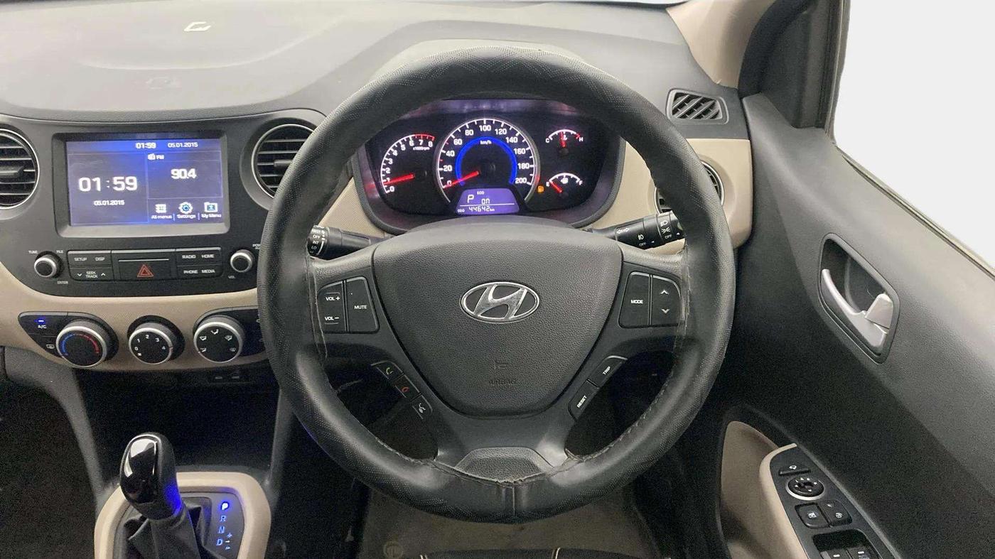 2018 Hyundai Grand i10 SPORTZ AT 1.2 KAPPA VTVT, Petrol, Automatic, 44,664 km, Steering Wheel Close Up