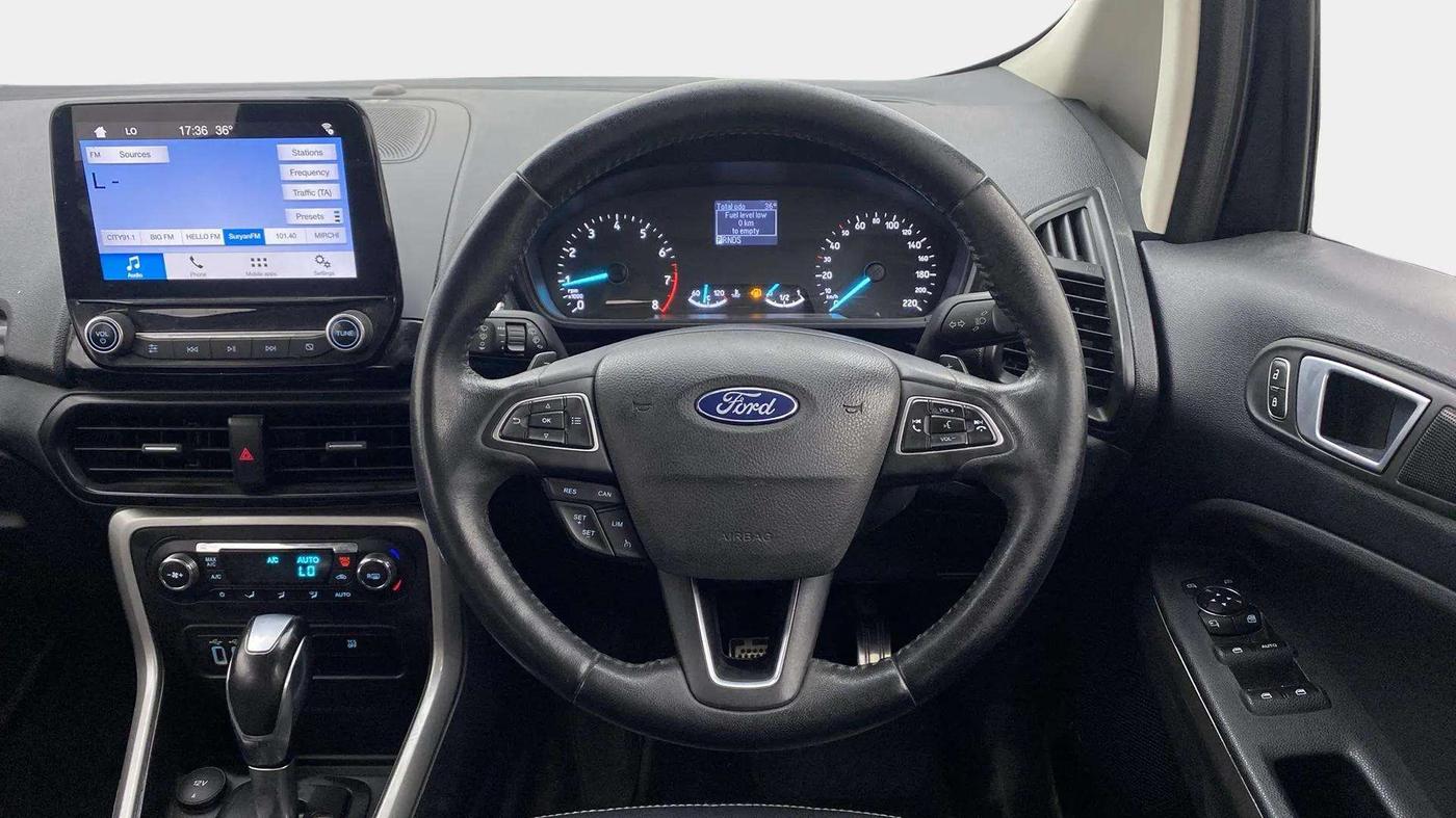 2018 Ford Ecosport TITANIUM + 1.5L PETROL AT, Petrol, Automatic, 70,133 km, Steering Wheel Close Up