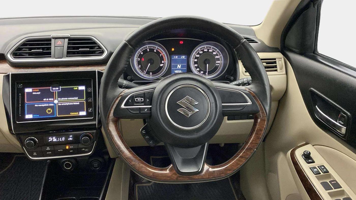 2019 Maruti Dzire ZXI PLUS AMT, Petrol, Automatic, 48,134 km, Steering Wheel Close Up