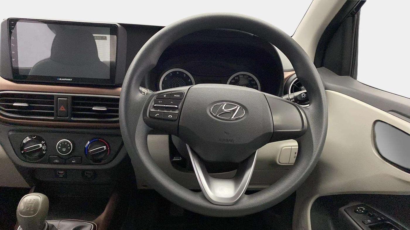 2022 Hyundai AURA S 1.2 CNG, CNG, Manual, 74,321 km, Steering Wheel Close Up