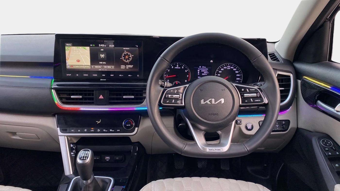 2023 KIA SELTOS HTX PETROL 1.5, Petrol, Manual, 5,718 km, Air Conditioner
