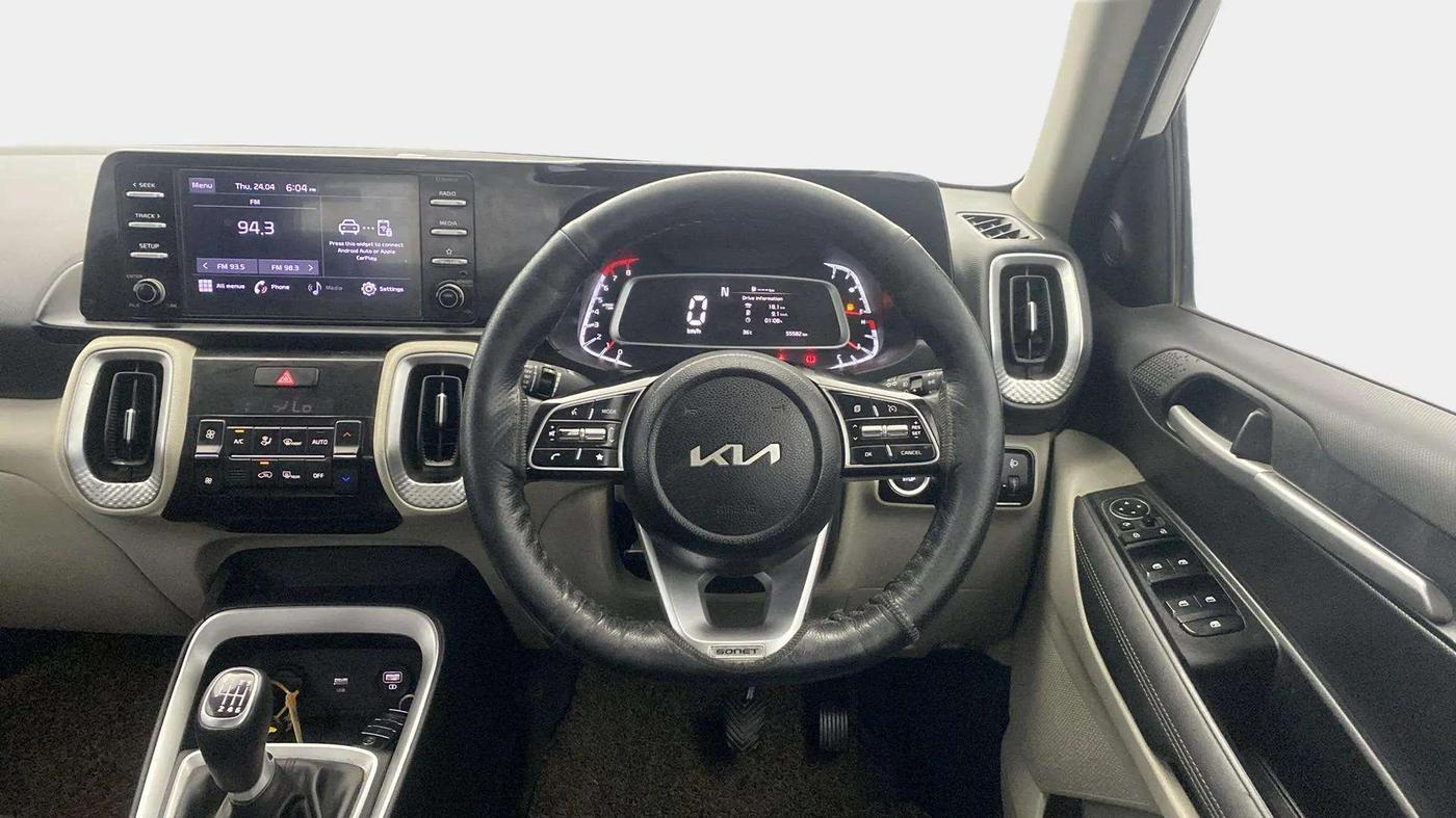 2022 KIA SONET HTX 1.0 IMT, Petrol, Manual, 55,601 km, Steering Wheel Close Up