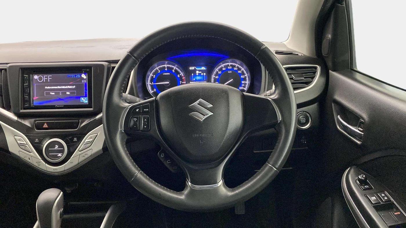 2017 Maruti Baleno ZETA CVT PETROL 1.2, Petrol, Automatic, 45,975 km, Steering Wheel Close Up