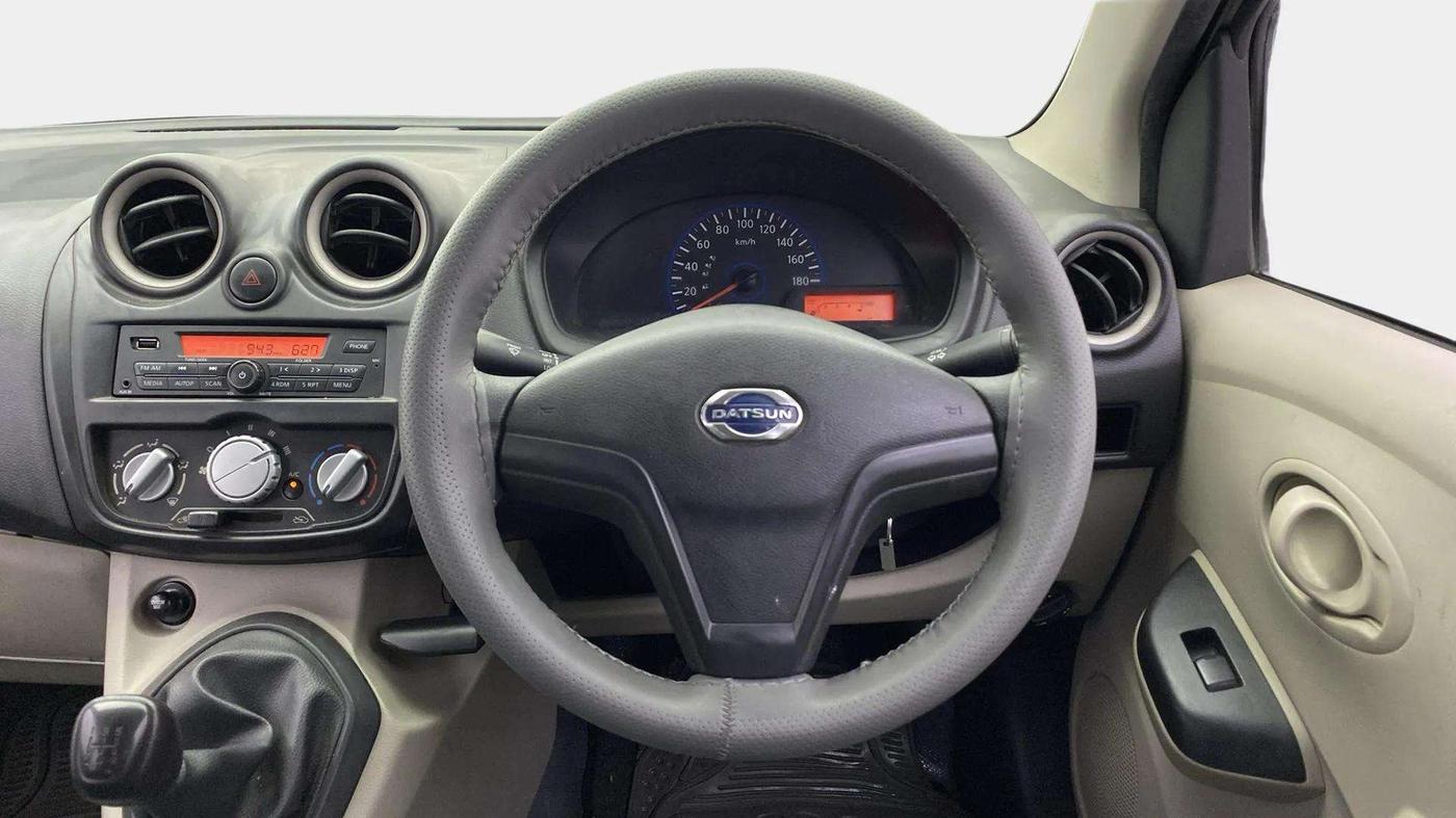 2018 Datsun Go Plus T, Petrol, Manual, 26,611 km, Steering Wheel Close Up