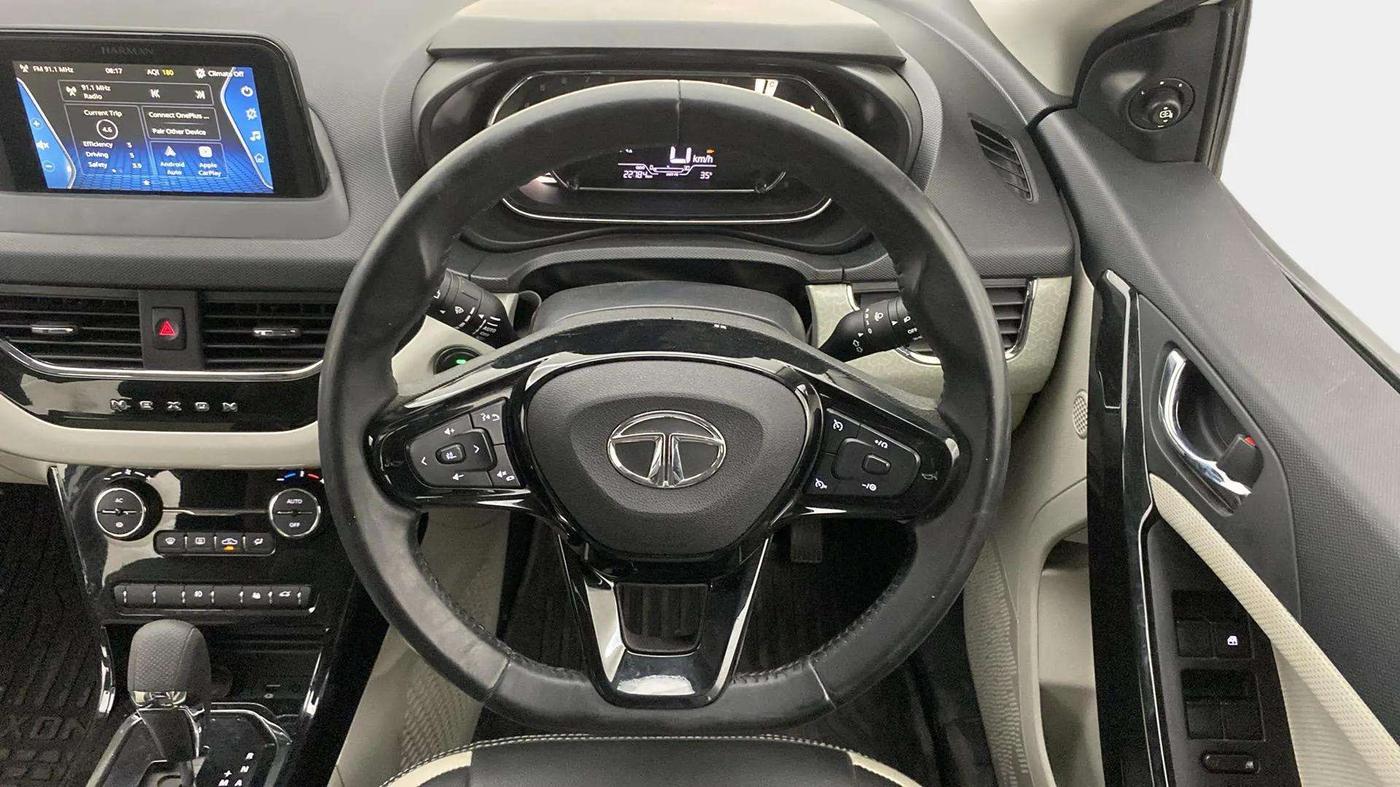 2023 Tata NEXON XZA PLUS SUNROOF PETROL, Petrol, Automatic, 22,759 km, Steering Wheel Close Up