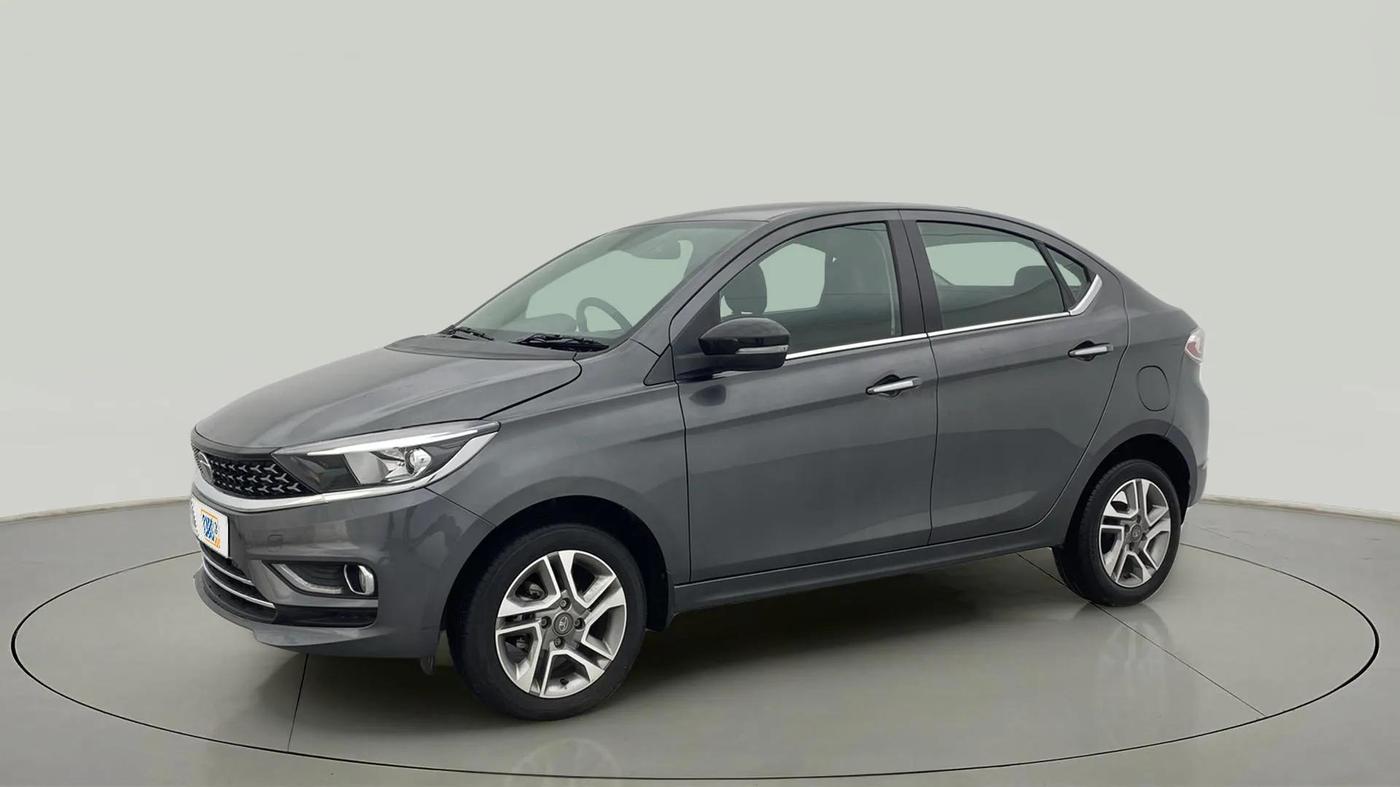 2023 Tata TIGOR XZA PLUS PETROL, Petrol, Automatic, 3,588 km, Left Front Diagonal