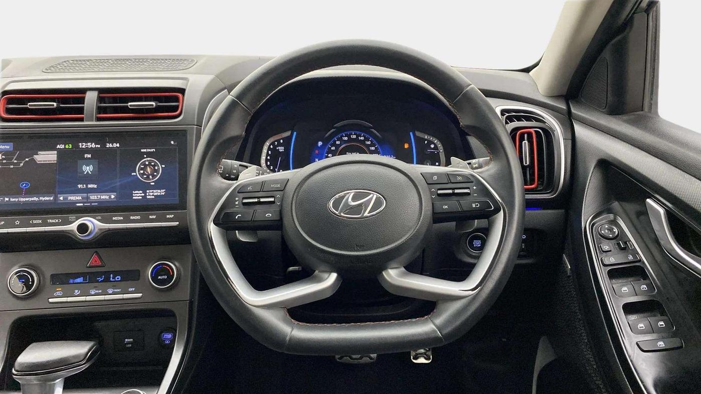 2020 Hyundai Creta SX (O) 1.4 TURBO DCT, Petrol, Automatic, 49,251 km, Steering Wheel Close Up