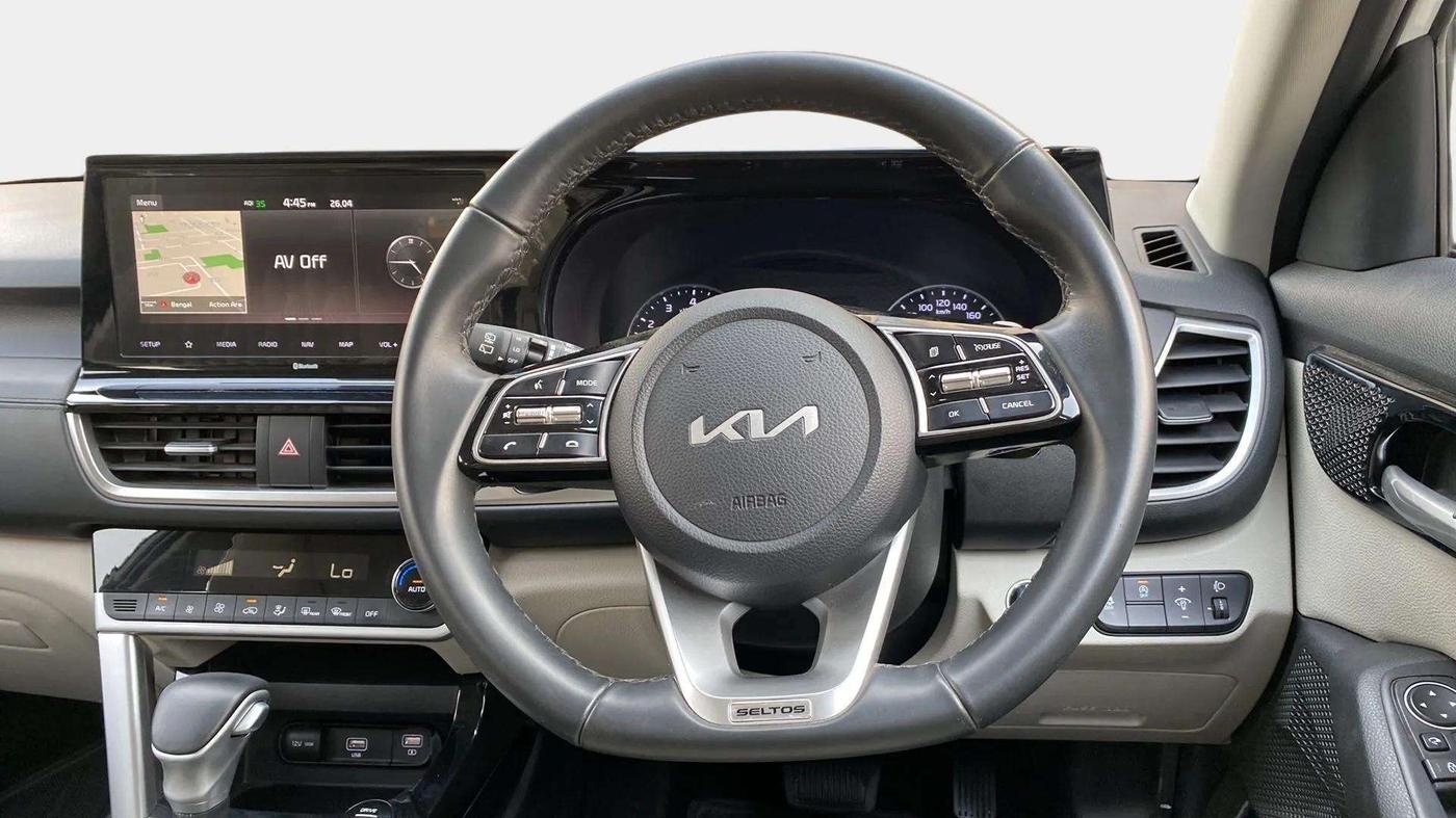 2023 KIA SELTOS  HTX IVT G, Petrol, Automatic, 11,389 km, Steering Wheel Close Up