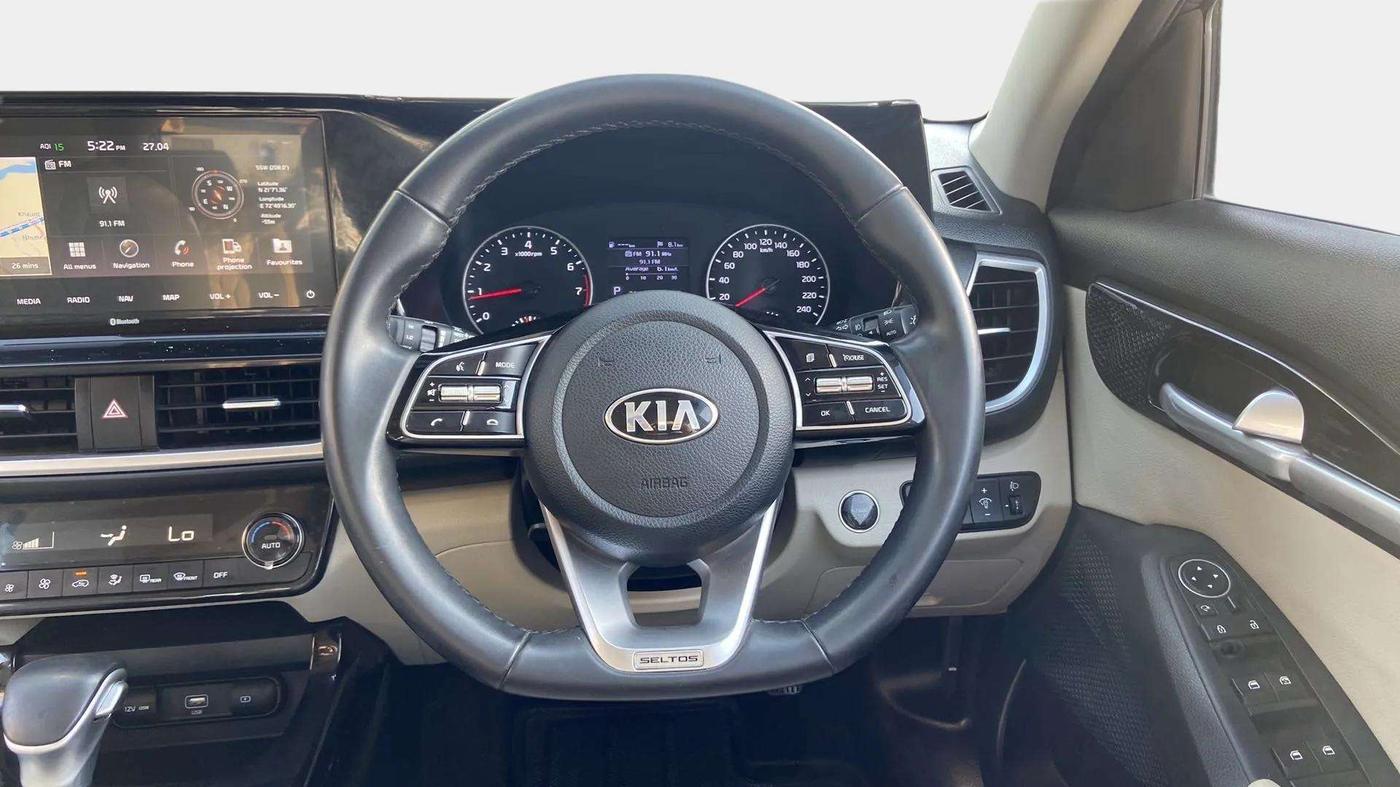 2020 KIA SELTOS HTX IVT 1.5 PETROL, Petrol, Automatic, 21,261 km, Steering Wheel Close Up