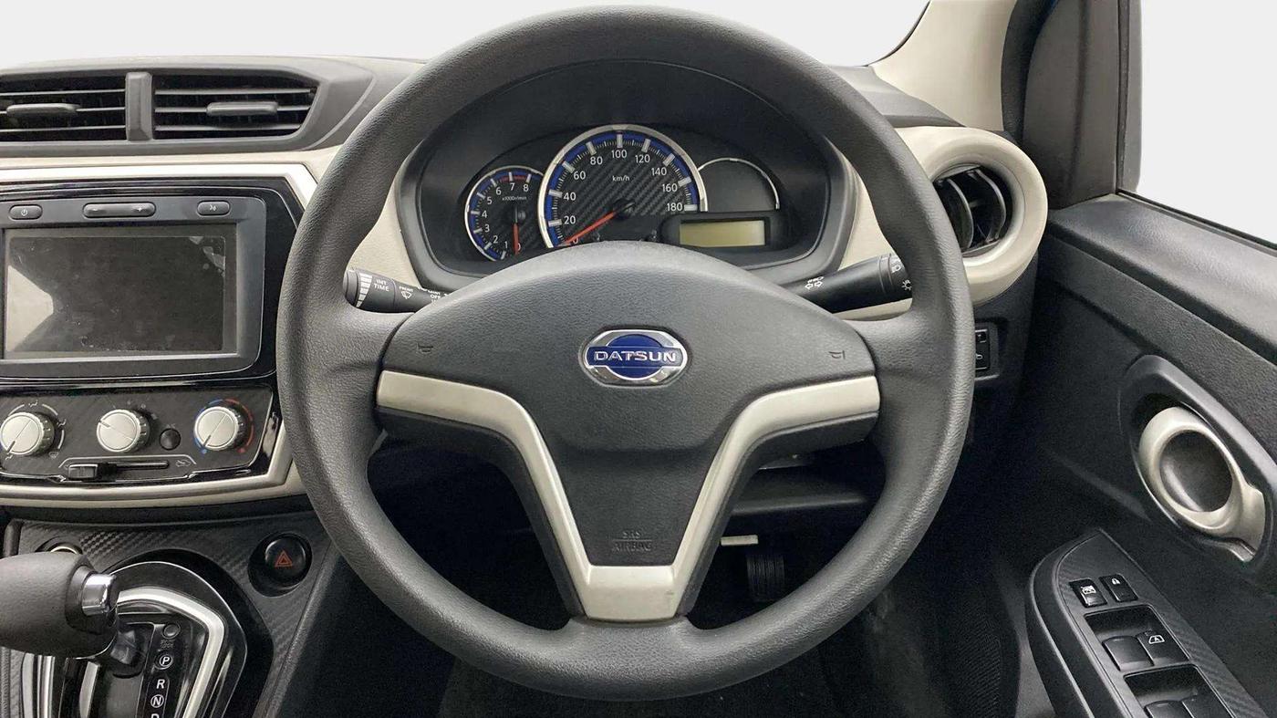 2019 Datsun Go Plus T CVT, Petrol, Automatic, 30,503 km, Steering Wheel Close Up